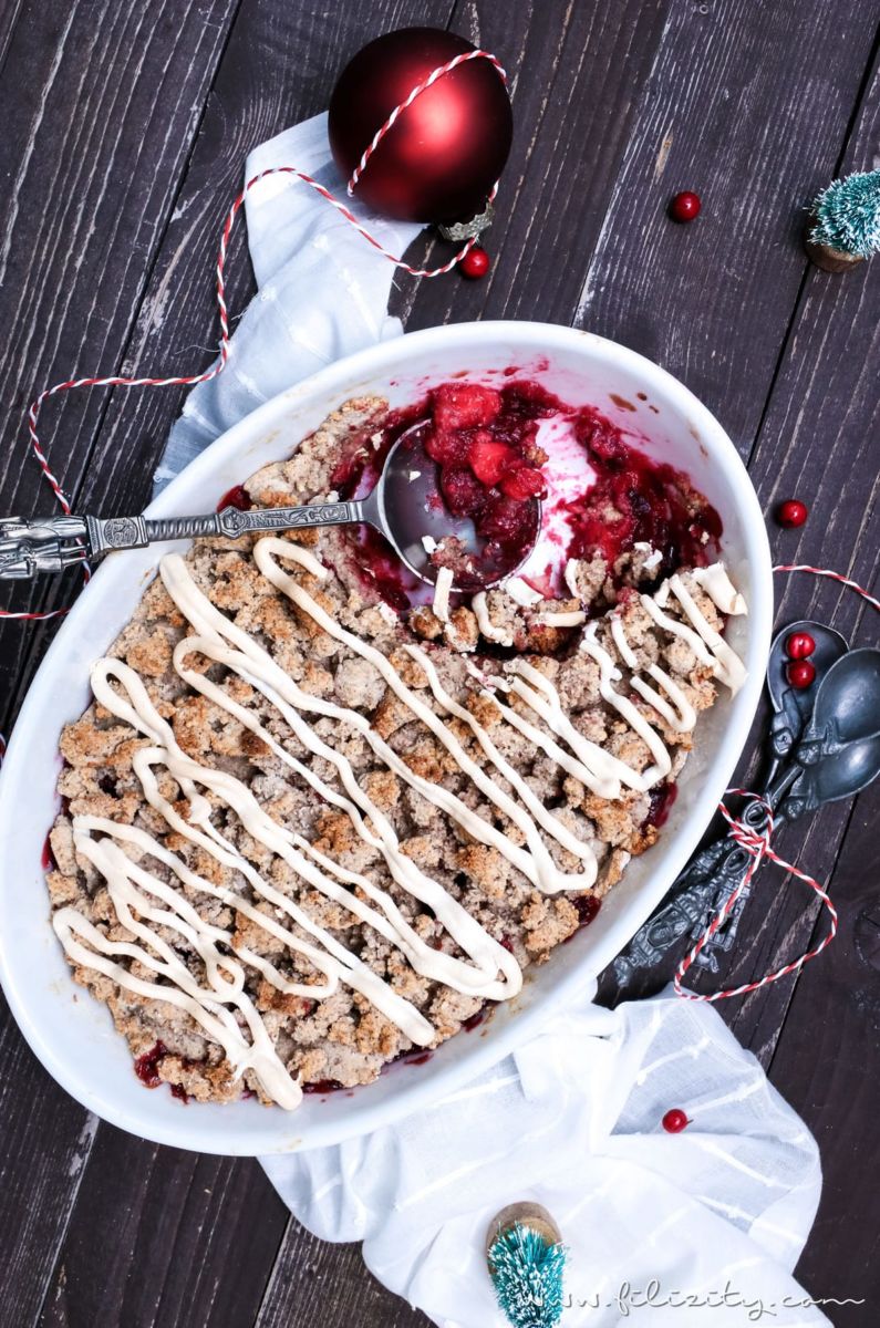 Weihnacht-Dessert: Dieser Cranberry-Apfel-Crumble mit ...