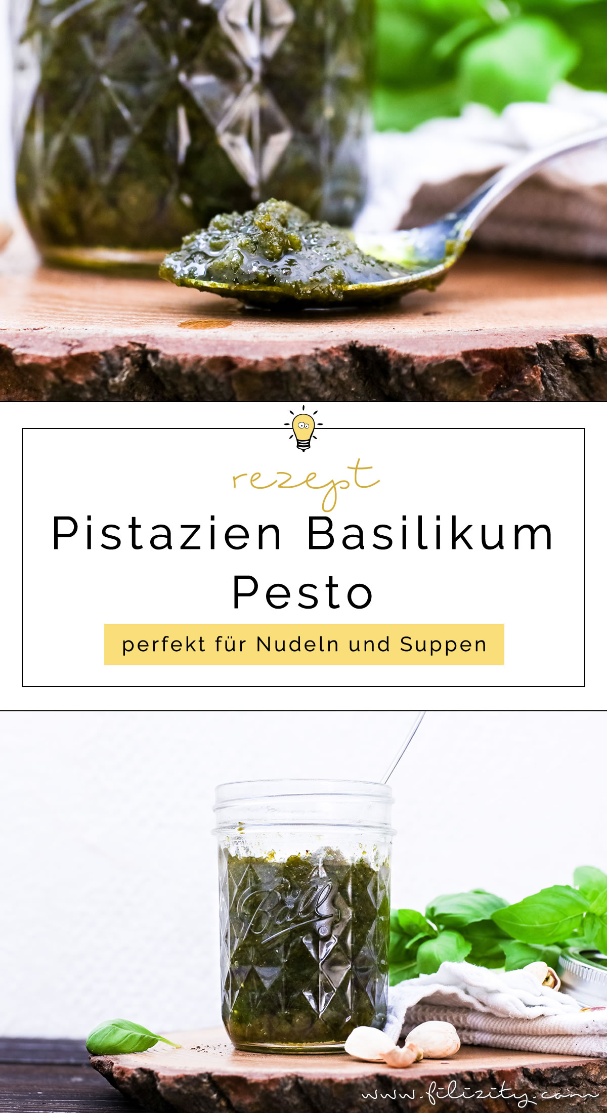 Himmlisches Pesto Rezept: Pistazien-Basilikum-Pesto selber machen | Filizity.com | Food-Blog aus dem Rheinland