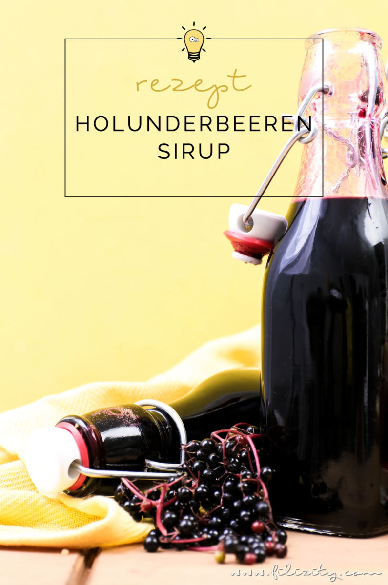 Einfaches Rezept für köstlichen Holunderbeeren-Sirup (Hollersirup ...